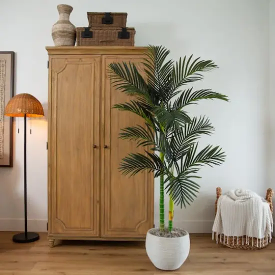 6ft. Potted Double-Stalk Golden Cane Palm Tree {3}