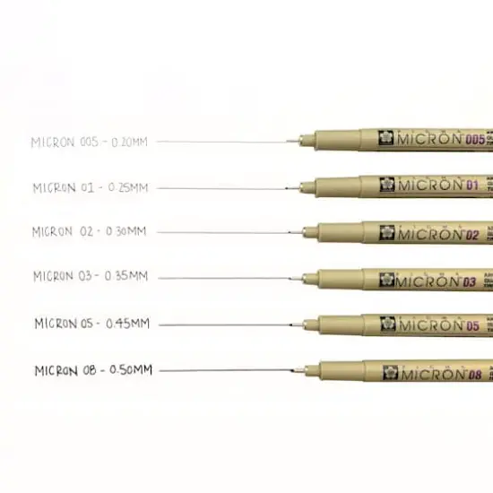 Pigma&reg; Micron&reg; Fine Line Black 6 Piece Pen Set {4}