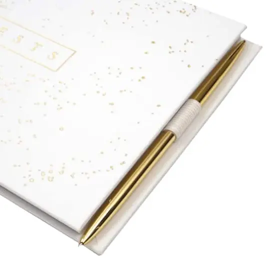 White & Gold Guest Book & Pen Set by Celebrate It&trade; {8}