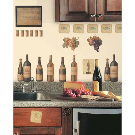 RoomMates Wine Tasting Peel & Stick Wall Decals {5}