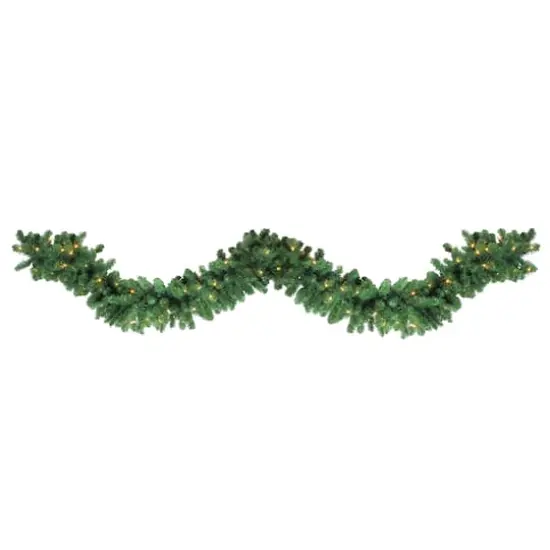 27ft. Pre-Lit LED Artificial Olympia Pine Garland {1}