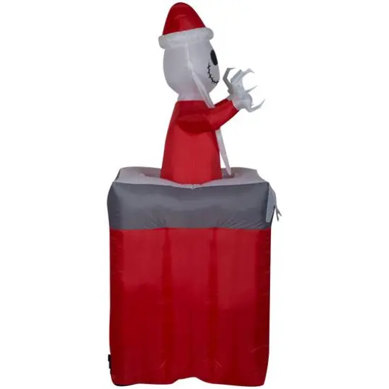 5.5ft. Animated Airblown&reg; Inflatable Christmas Jack Skellington in Chimney {3}