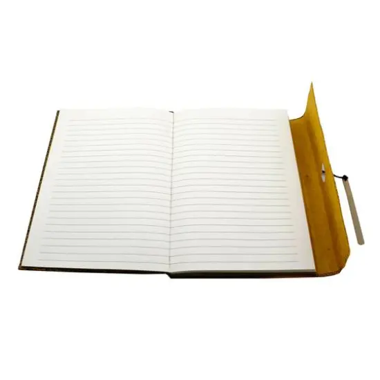 Lama Li Wanderer Hardcover Handmade Journal Gold and Brown {8}