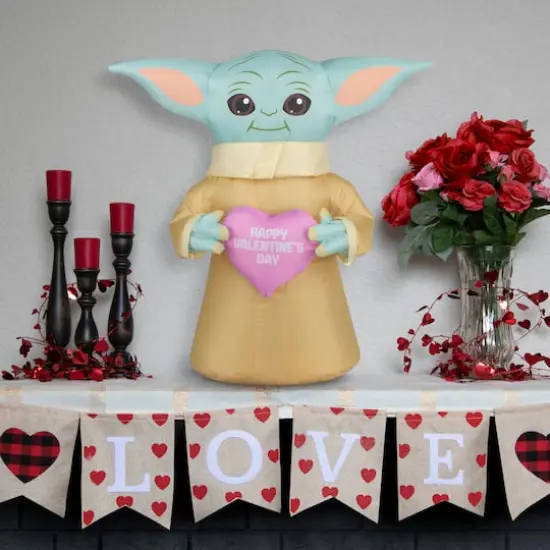 20" LED Inflatable Valentine's Baby Yoda {3}