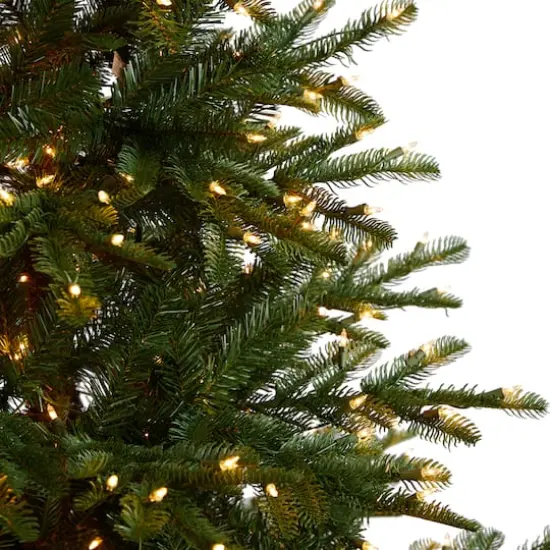 8ft. Pre-Lit Layered Washington Spruce Artificial Christmas Tree, Clear Lights {5}