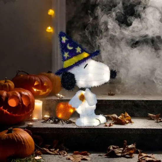 18" LED Peanuts Wizard Snoopy Yard Art {3}