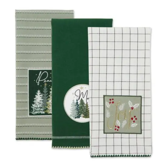DII&reg; Winter Woods Embellished Dishtowel Set {1}