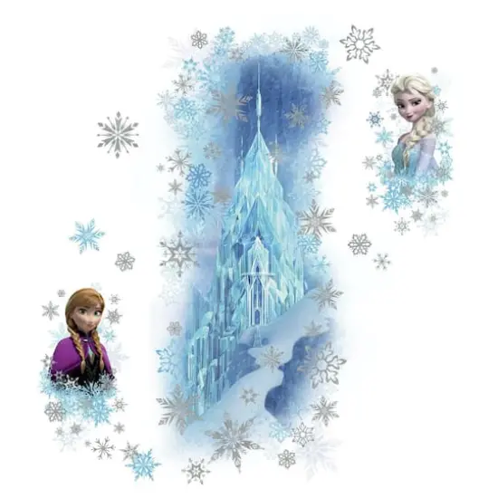 RoomMates Frozen Ice Palace Elsa & Anna Peel & Stick Giant Wall Decals {1}