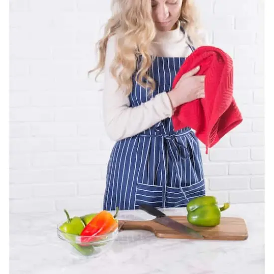 DII&reg; Nautical Blue Pinstripe Chef Apron {3}