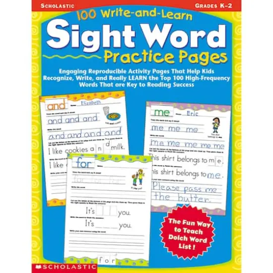 Scholastic&reg; 100 Write And Learn Sight Word Practice Pages {1}