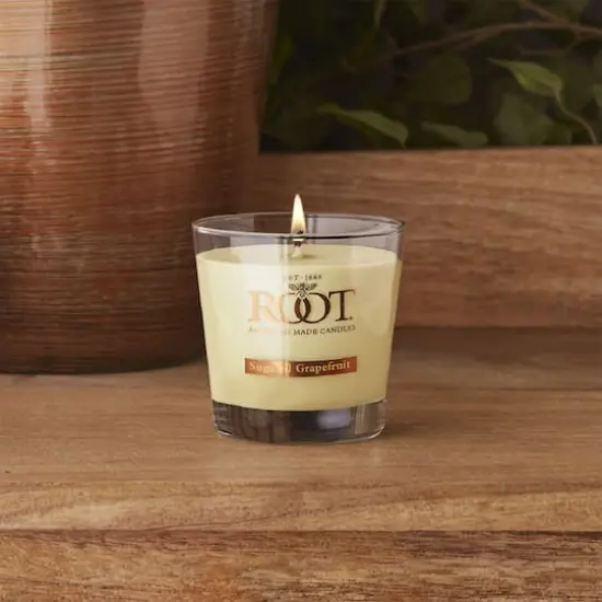 Root Candles 6.3oz. Small Scented Honeycomb Veriglass Jar Candle Sugared Grapefruit {3}