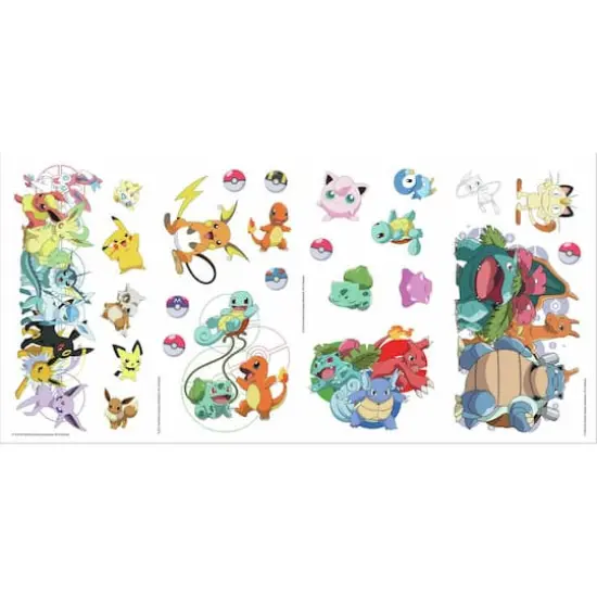 RoomMates Pokemon Favorite Character Peel & Stick Wall Decals {3}