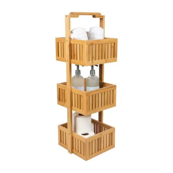Organize It All Lohas Bamboo Deluxe 3-Tier Bathroom Caddy {6}