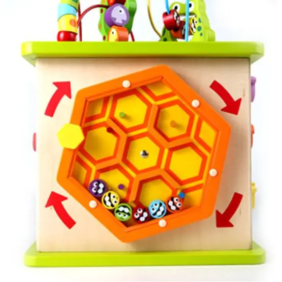 Hape Country Critters Wooded 5-Sided Play Cube {6}