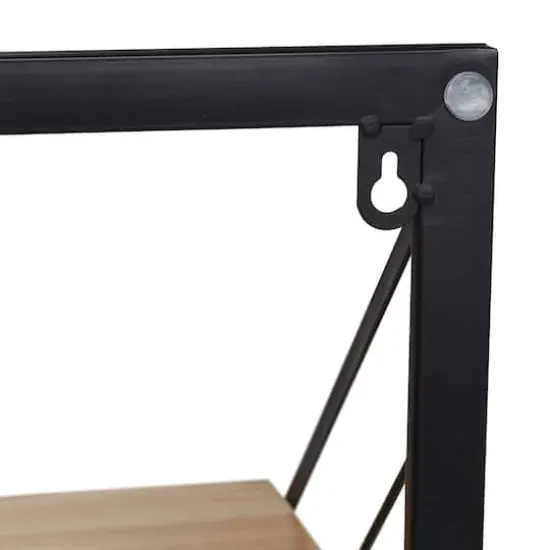 Honey Can Do Maple Modern 2 Tier Wall Mounted Shelf {7}