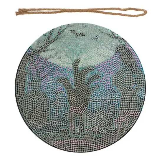 8" Graveyard Round Wood Plaque Diamond Art Kit by Make Market&reg; {3}