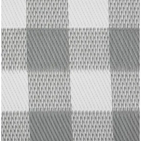 DII&reg; Buffalo Check Outdoor Rug, 4ft. x 6ft. Gray/White {5}