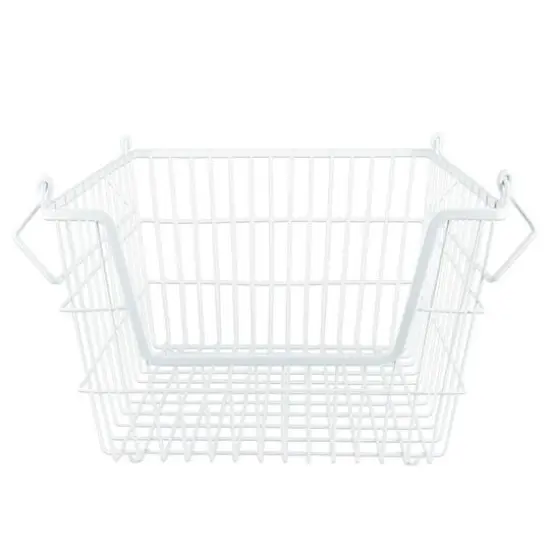 DII&reg; Medium Rectangle Metal Basket White {1}