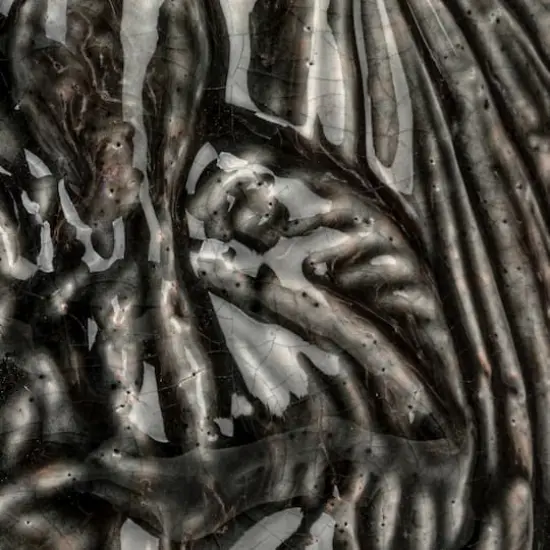 Hello Honey&reg; 7" Gray Embossed Pattern Decorative Terra Cotta Planter {9}