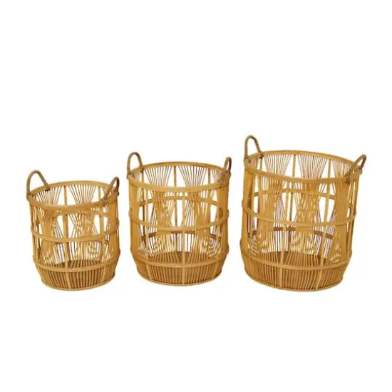 Brown Bohemian Basket Set {5}
