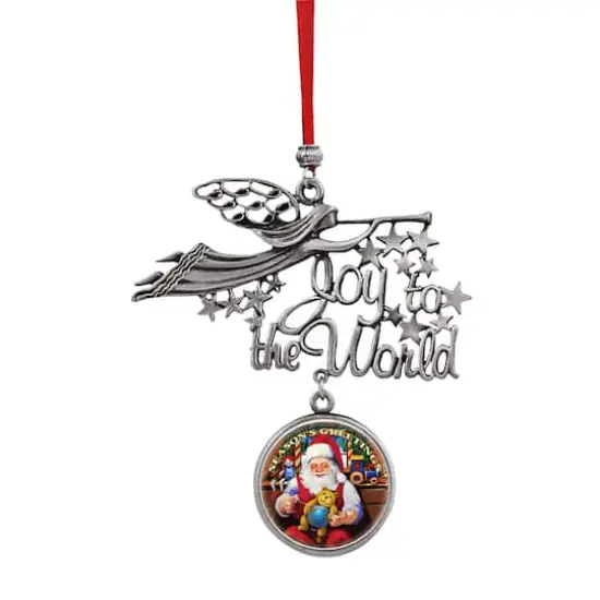 Joy to the World Santa Season's Greetings JFK Half Dollar Ornament {1}