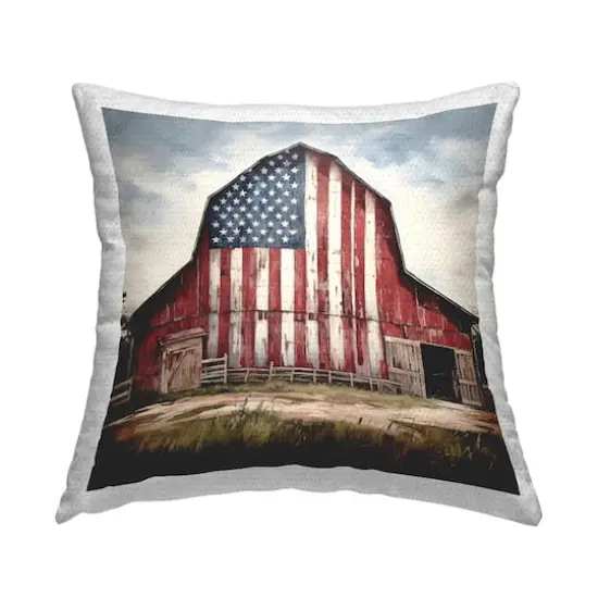Stupell Industries Americana Barn View Outdoor Printed Pillow {1}