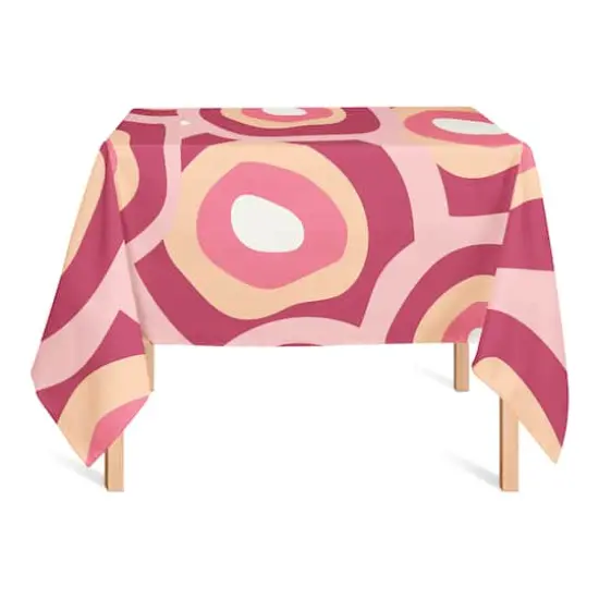 Funky Circles Pattern 58" x 58" Tablecloth {3}