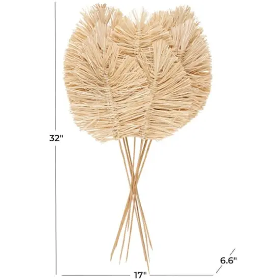 32" Light Brown Dried Grass Spear-Shaped Foliage with Sharp Stems {8}