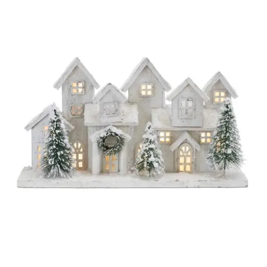 17" LED Flocked Winter Village Display {1}
