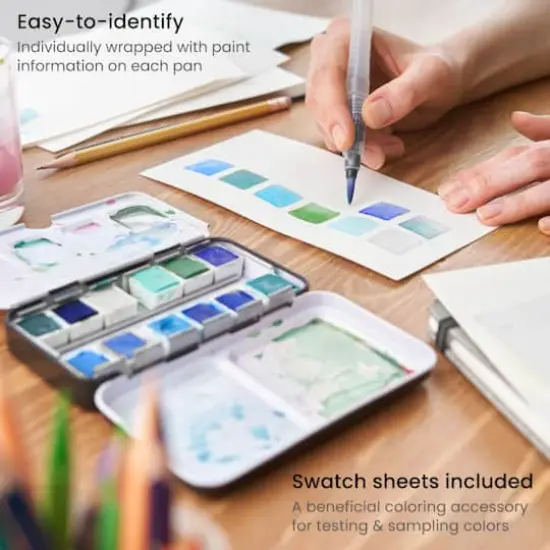 Arteza&reg; Ocean Colors Watercolor Half Pan Set {2}