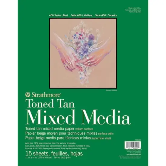 Strathmore&reg; 400 Series Recycled Toned Tan Mixed Media Paper Pad {1}