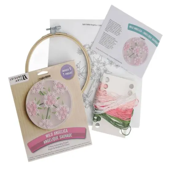 Leisure Arts&reg; 6" Wild Angelica Embroidery Kit {4}