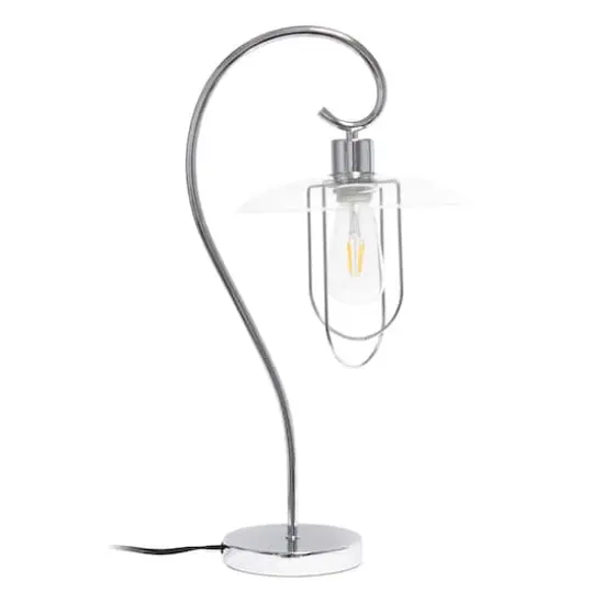 Lalia Home Modern Metal Scroll Table Lamp Chrome {1}