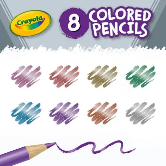 Crayola&reg; Metallic Colored Pencils, 6 Packs of 8 {8}