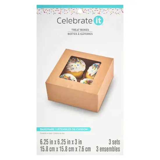 Kraft Cupcake Boxes by Celebrate It&reg;, 3ct. {6}