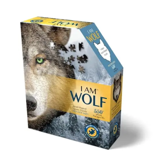 Madd Capp&trade; I Am&trade; Wolf Head-Shaped 550 Piece Jigsaw Puzzle {1}