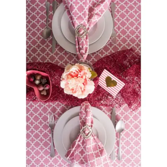 Rose Lattice Tablecloth 60" x 120" {6}