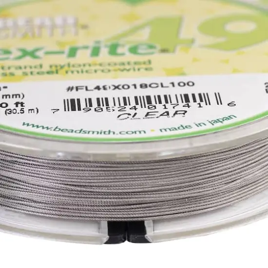 The Beadsmith&reg; Flex-rite&reg; 0.018" Clear 49 Strand Wire, 100ft. {5}