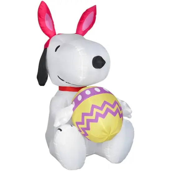3.5ft. Airblown&reg; Inflatable Easter Snoopy Holding Egg {1}