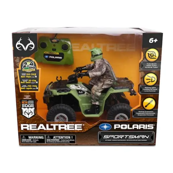 NKOK RealTree 1:8 Scale R/C Polaris Sportsman XP 1000 with Turbo Boost & Rider {3}