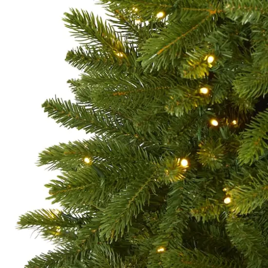 5ft. Pre-Lit Sierra Spruce Artificial Christmas Tree, Clear LED Lights {4}