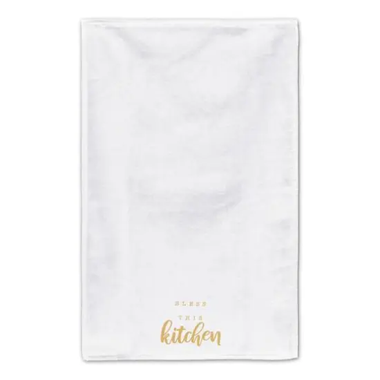 Bless This Kitchen Tea Towel Set Gold {5}