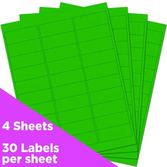 JAM Paper Standard Mailing Return Address Labels Neon Green {4}