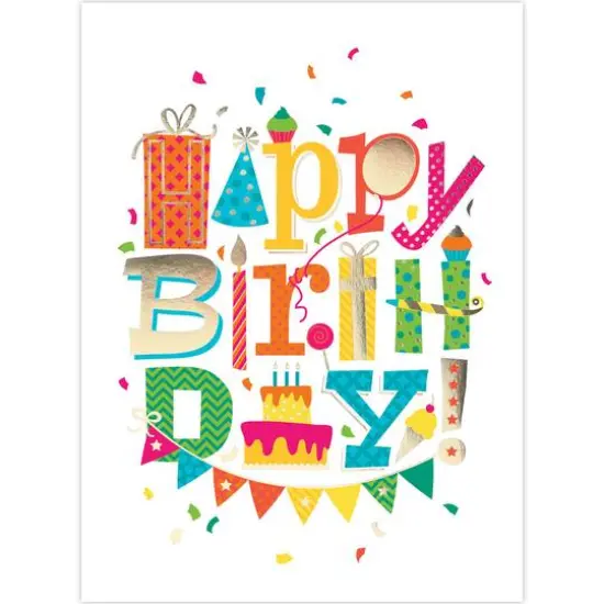 JAM Paper 5.62" x 7.87" Happy Birthday Cards & Envelopes, 25ct. {1}