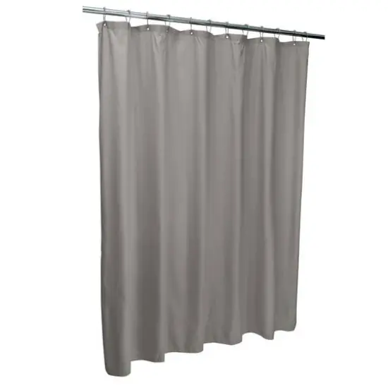 Bath Bliss Heather Gray Microfiber Soft Touch Shower Diamond Design Curtain Liner {9}