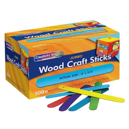 Creativity Street® Jumbo Bright Hues Craft Sticks, 2 Packs of 500 {3}