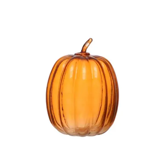 8" Glass Pumpkin by Ashland&reg; Orange {1}