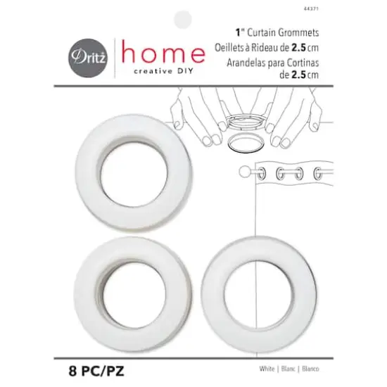 Dritz&reg; Home White 1" Curtain Grommets, 8ct. {1}