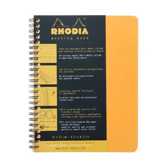 Rhodia&reg; Orange Meeting Book, 6.5" x 8.25" {1}