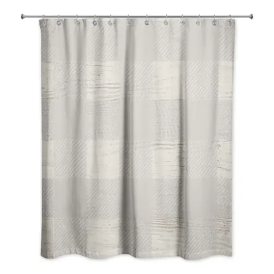 Gray Buffalo Check Shower Curtain {1}